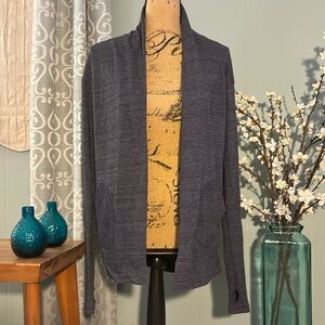 Alternative Open Front Lightweight Marled Cardigan